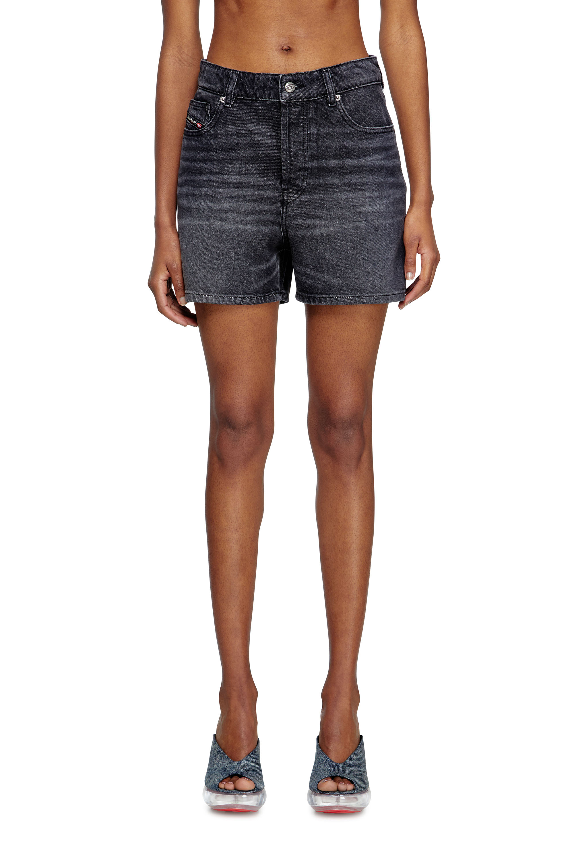 Diesel - DE-JIRO, Woman's Denim shorts in Black - 2